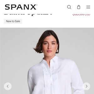 SPANX Women's Classic White Blouse